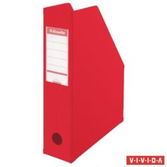   ESSELTE Iratpapucs, PVC/karton, 70 mm, összehajtható, ESSELTE, Vivida piros