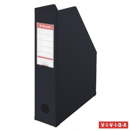 ESSELTE Iratpapucs, PVC/karton, 70 mm, összehajtható, ESSELTE, Vivida fekete