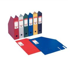   ESSELTE Iratpapucs, PVC/karton, 100 mm, összehajtható, ESSELTE, Vivida fekete