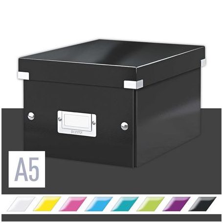 LEITZ Doboz, A5 méret, LEITZ "Click&Store", fekete