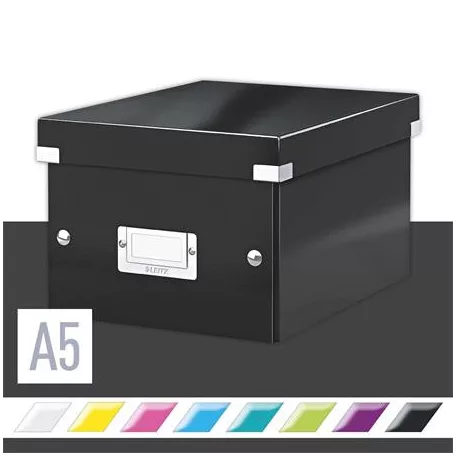 LEITZ Doboz, A5 méret, LEITZ "Click&Store", fekete
