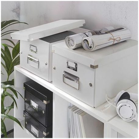 LEITZ Doboz, A4 méret, LEITZ "Click&Store", fehér