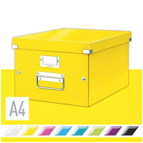 LEITZ Doboz, A4 méret, LEITZ "Click&Store", sárga