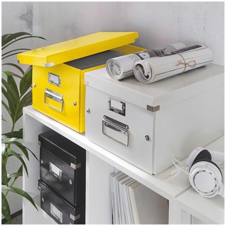 LEITZ Doboz, A4 méret, LEITZ "Click&Store", sárga