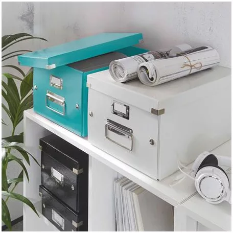 LEITZ Doboz, A4 méret, LEITZ "Click&Store", jégkék