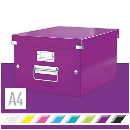 LEITZ Doboz, A4 méret, LEITZ "Click&Store", lila