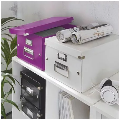 LEITZ Doboz, A4 méret, LEITZ "Click&Store", lila