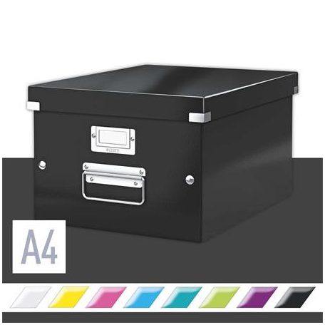 LEITZ Doboz, A4 méret, LEITZ "Click&Store", fekete