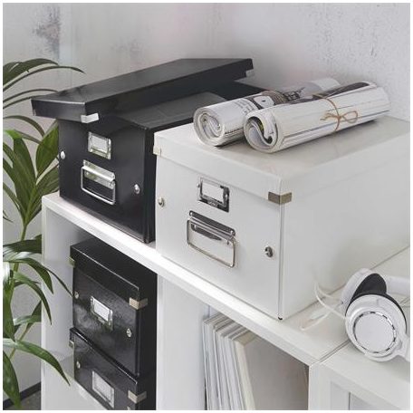 LEITZ Doboz, A4 méret, LEITZ "Click&Store", fekete