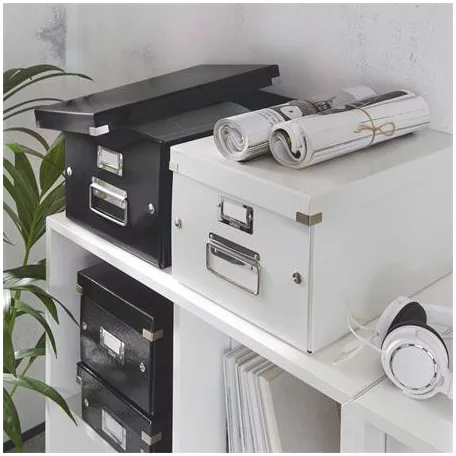 LEITZ Doboz, A4 méret, LEITZ "Click&Store", fekete