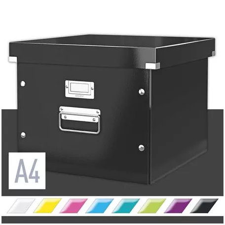 LEITZ Irattároló doboz, függőmappának, LEITZ "Click&Store", fekete