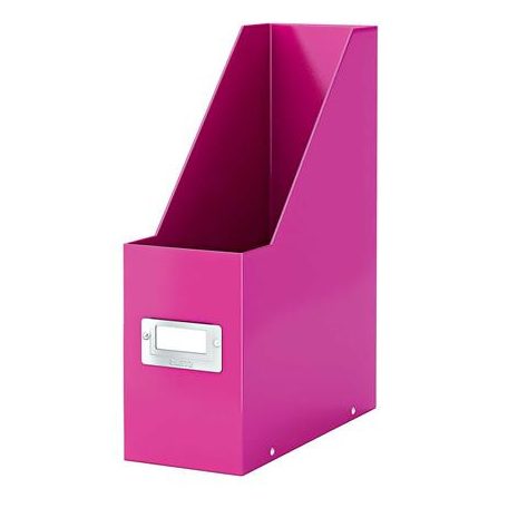 LEITZ Iratpapucs, PP/karton, 95 mm, LEITZ "Click&Store", rózsaszín