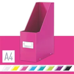   LEITZ Iratpapucs, PP/karton, 95 mm, LEITZ "Click&Store", rózsaszín