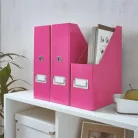 LEITZ Iratpapucs, PP/karton, 95 mm, LEITZ "Click&Store", rózsaszín