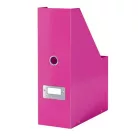 LEITZ Iratpapucs, PP/karton, 95 mm, LEITZ "Click&Store", rózsaszín