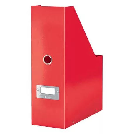 LEITZ Iratpapucs, PP/karton, 95 mm, LEITZ "Click&Store", piros