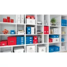 LEITZ Iratpapucs, PP/karton, 95 mm, LEITZ "Click&Store", piros