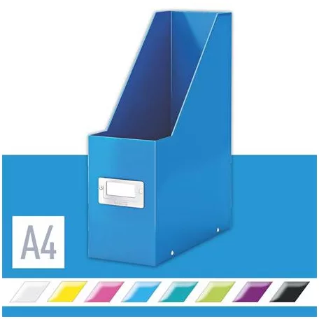 LEITZ Iratpapucs, PP/karton, 95 mm, LEITZ "Click&Store", kék