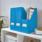 LEITZ Iratpapucs, PP/karton, 95 mm, LEITZ "Click&Store", kék