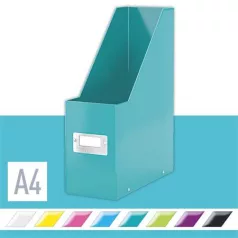   LEITZ Iratpapucs, PP/karton, 95 mm, LEITZ "Click&Store", jégkék