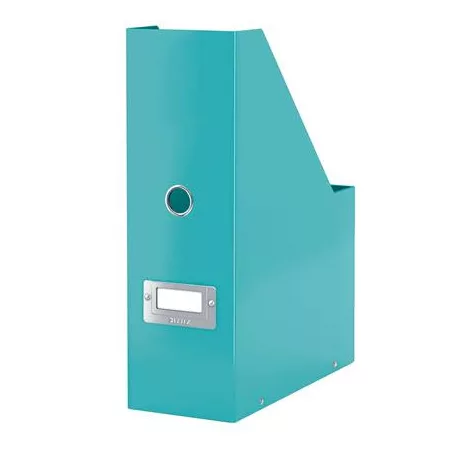 LEITZ Iratpapucs, PP/karton, 95 mm, LEITZ "Click&Store", jégkék
