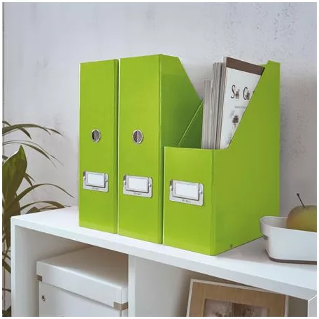 LEITZ Iratpapucs, PP/karton, 95 mm, LEITZ "Click&Store", zöld