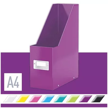LEITZ Iratpapucs, PP/karton, 95 mm, LEITZ "Click&Store", lila