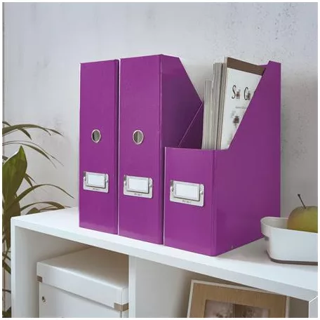 LEITZ Iratpapucs, PP/karton, 95 mm, LEITZ "Click&Store", lila