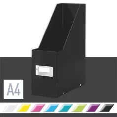   LEITZ Iratpapucs, PP/karton, 95 mm, LEITZ "Click&Store", fekete