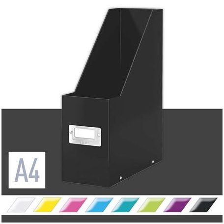 LEITZ Iratpapucs, PP/karton, 95 mm, LEITZ "Click&Store", fekete
