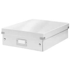   LEITZ Doboz, rendszerező, M méret, LEITZ "Click&Store", fehér