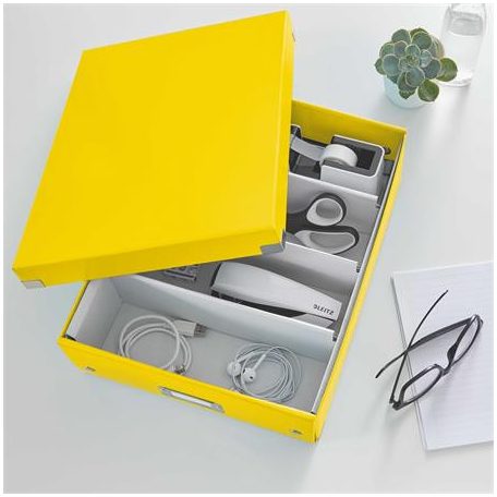 LEITZ Doboz, rendszerező, M méret, LEITZ "Click&Store", sárga