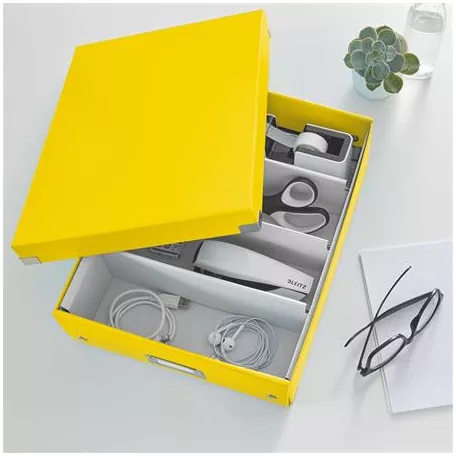 LEITZ Doboz, rendszerező, M méret, LEITZ "Click&Store", sárga