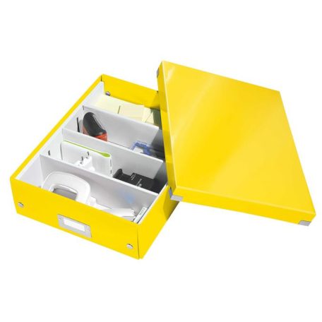 LEITZ Doboz, rendszerező, M méret, LEITZ "Click&Store", sárga