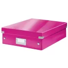 LEITZ Doboz, rendszerező, M méret, LEITZ "Click&Store", rózsaszín
