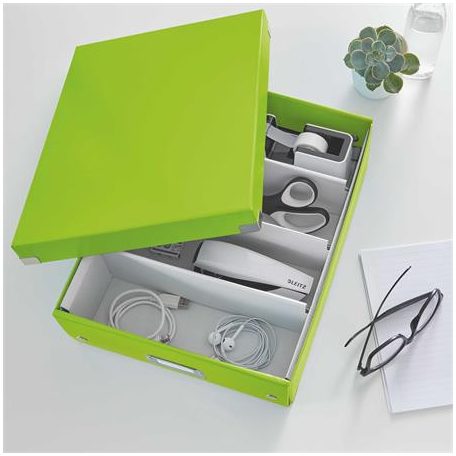 LEITZ Doboz, rendszerező, M méret, LEITZ "Click&Store", zöld