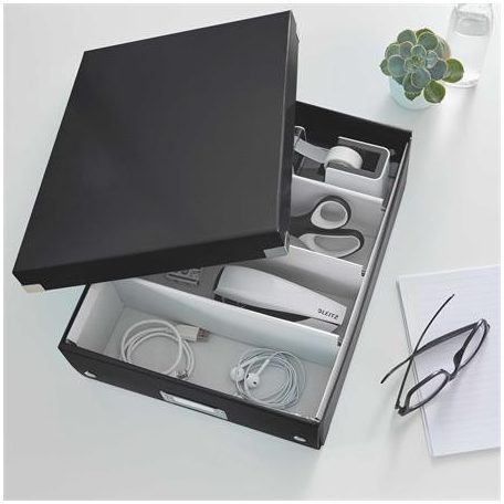 LEITZ Doboz, rendszerező, M méret, LEITZ "Click&Store", fekete