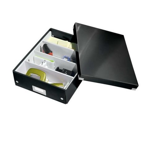 LEITZ Doboz, rendszerező, M méret, LEITZ "Click&Store", fekete