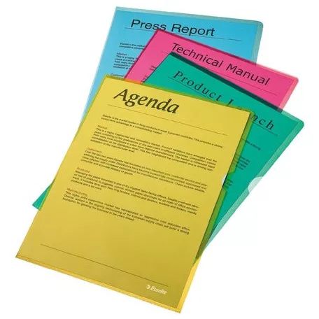 ESSELTE Genotherm, "L", A4, 105 mikron, narancsos felület, ESSELTE "Standard", piros