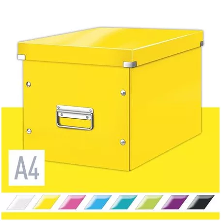 LEITZ Doboz, L méret, LEITZ "Click&Store", sárga