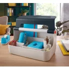 LEITZ Tárolódoboz, mobil, fogantyúval, LEITZ "Cosy", bársony szürke