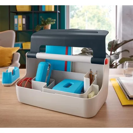 LEITZ Tárolódoboz, mobil, fogantyúval, LEITZ "Cosy", bársony szürke