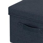 LEITZ Doboz, szövet borítású, M méret, LEITZ "Fabric", sötétszürke