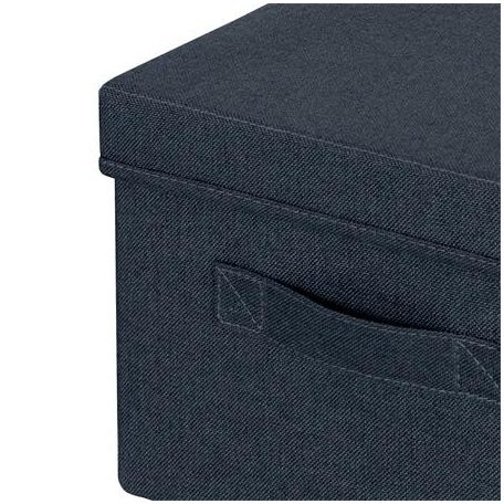 LEITZ Doboz, szövet borítású, M méret, LEITZ "Fabric", sötétszürke