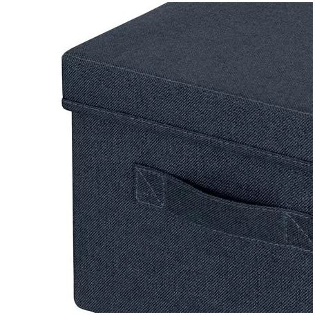 LEITZ Doboz, szövet borítású, M méret, LEITZ "Fabric", sötétszürke