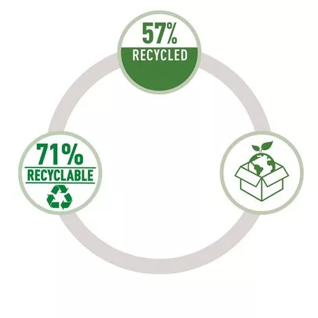 LEITZ Doboz, szövet borítású, L méret, LEITZ "Fabric", sötétszürke