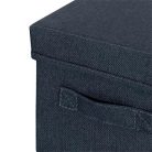 LEITZ Doboz, szövet borítású, S méret, LEITZ "Fabric", sötétszürke