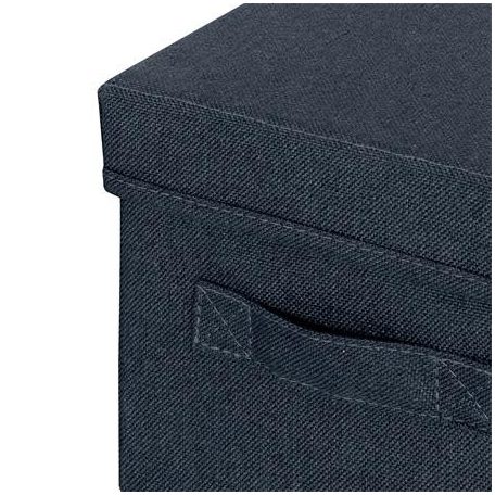 LEITZ Doboz, szövet borítású, S méret, LEITZ "Fabric", sötétszürke