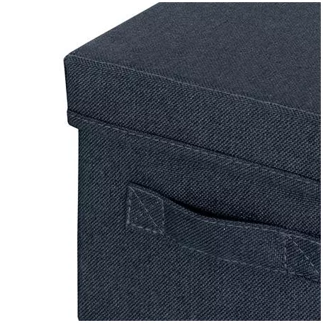 LEITZ Doboz, szövet borítású, S méret, LEITZ "Fabric", sötétszürke