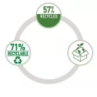 LEITZ Doboz, szövet borítású, S méret, LEITZ "Fabric", sötétszürke